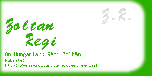 zoltan regi business card