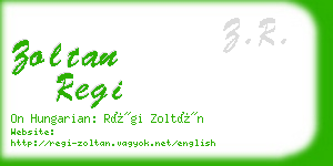 zoltan regi business card